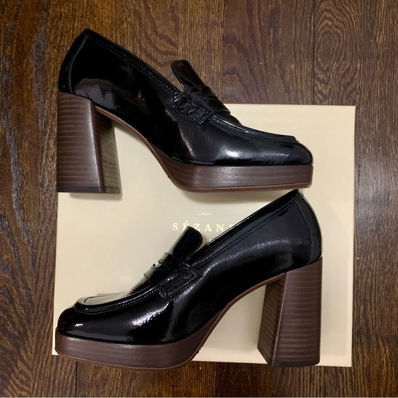 Sezane - JESSIE LOAFERS. Patent Black. Brand New. Size 38/US7 - Picture 6 of 11